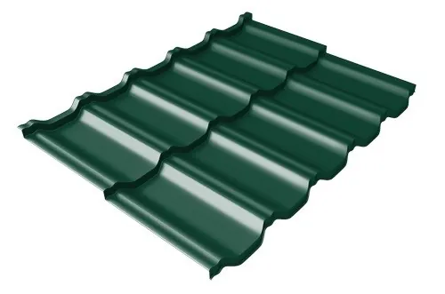 Металлочерепица модульная Квинта Uno Grand Line c 3D резом 0,45 PE RAL 6005 зеленый мох купить в Костроме