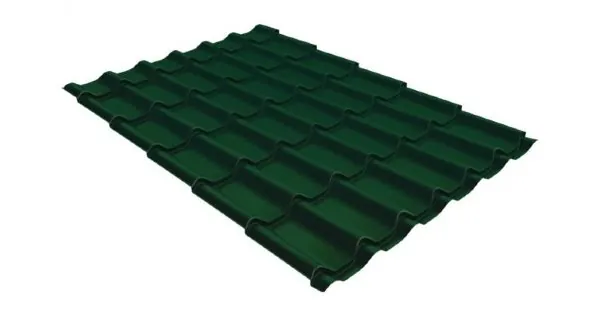 Металлочерепица классик 0,5 Satin RAL 6005 зеленый мох купить в Костроме
