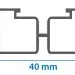 Лага алюминиевая KRONEX 40x15x3000 мм опорная Slim купить в Костроме