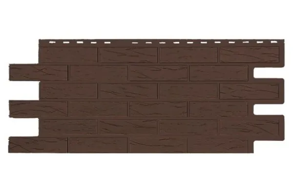 Фасадная панель T-Siding Кирпич Саман Эко Браун купить в Костроме