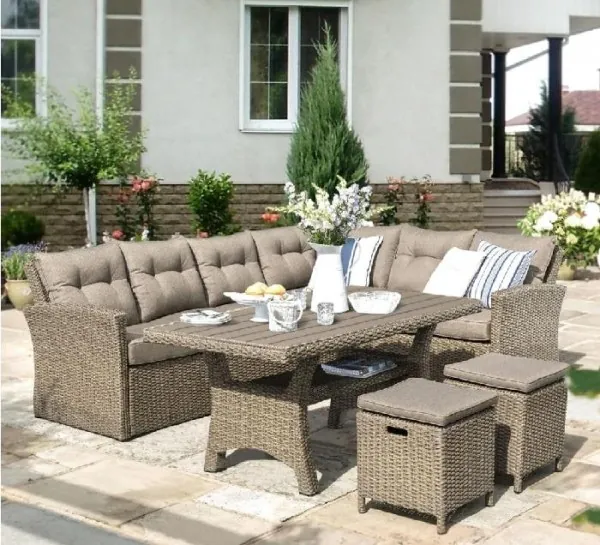 Комплект мебели AFINA плетеной из иск. ротанга AFM-307B Beige купить в Костроме