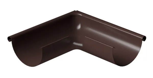 Угол внешний 90° D125 Döcke STAL PREMIUM Шоколад, (RAL 8019) купить в Костроме