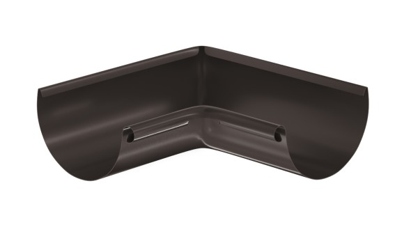 Водосток Aquasistem, система 125x90 - Угол желоба, внутренний 90° RR 32 Тёмно-Коричневый купить в Костроме