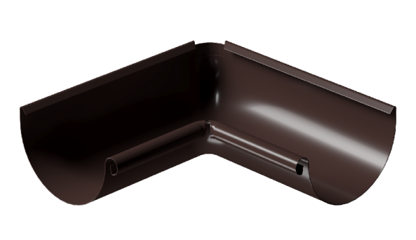 Угол внутренний 90° D125 Döcke STAL PREMIUM Шоколад, (RAL 8019) купить в Костроме