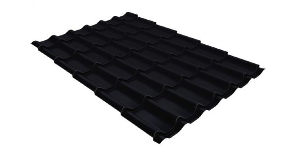 Металлочерепица классик GL 0,5 Velur20 RAL 9005 черный купить в Костроме