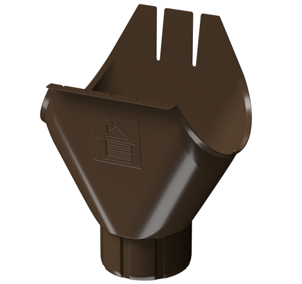 Воронка желоба D125 Döcke STAL PREMIUM Каштан, (RAL 8017) купить в Костроме