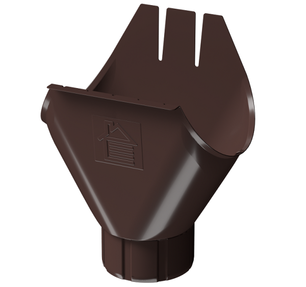 Воронка желоба D125 Döcke STAL PREMIUM Шоколад, (RAL 8019) купить в Костроме