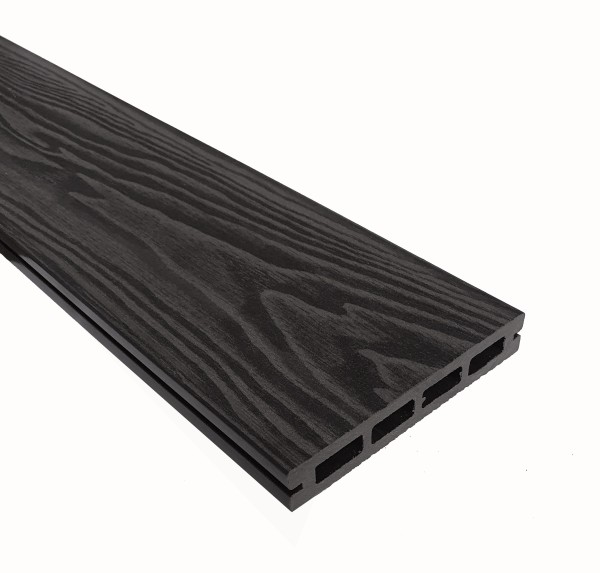Террасная доска из ДПК Terrapol Смарт 3D Пустотелая с пазом Черное дерево купить в Костроме
