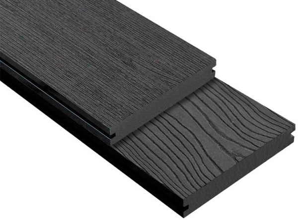 Террасная доска ДПК Outdoor 3D полнотелая STORM/OCEAN BLACK черная купить в Костроме