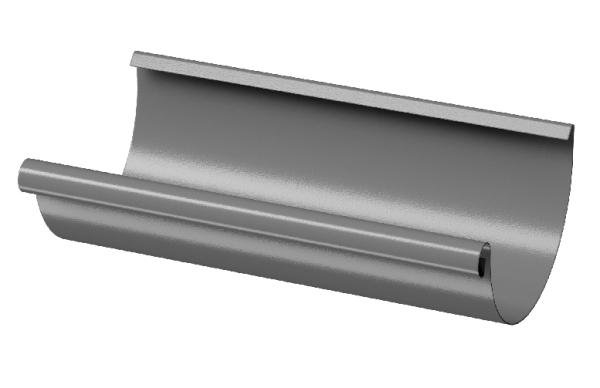Желоб полукруглый D125 3 м Döcke STAL PREMIUM Графит, (RAL 7024) купить в Костроме