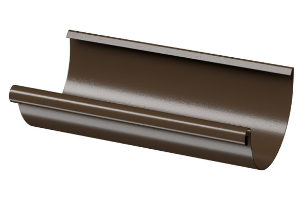 Желоб полукруглый D125 3 м Döcke STAL PREMIUM Каштан, (RAL 8017) купить в Костроме