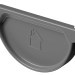 Заглушка желоба D125 Döcke STAL PREMIUM Графит, (RAL 7024) купить в Костроме