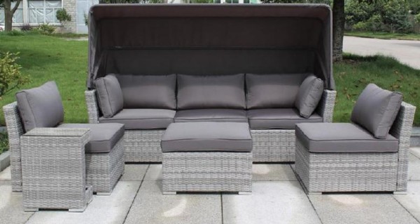 Диван-Трансформер AFINA плетеный из иск. ротанга AFM-320G Grey купить в Костроме