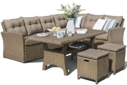 Комплект мебели AFINA плетеной из иск. ротанга AFM-307B Beige