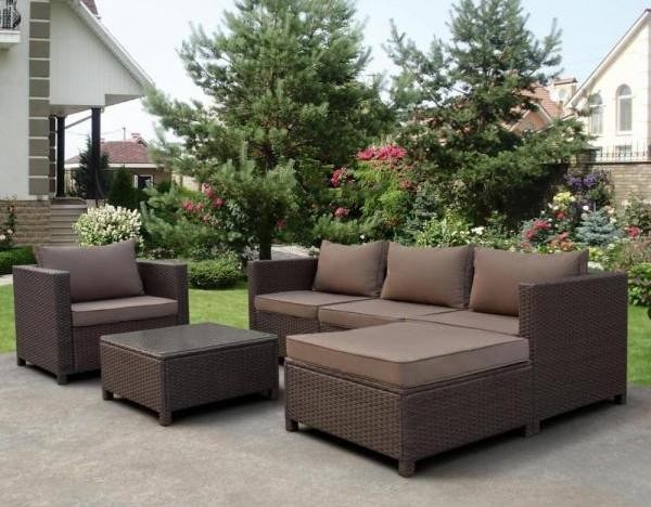Комплект мебели AFINA плетеной из иск. ротанга YR821A Brown/Beige купить в Костроме