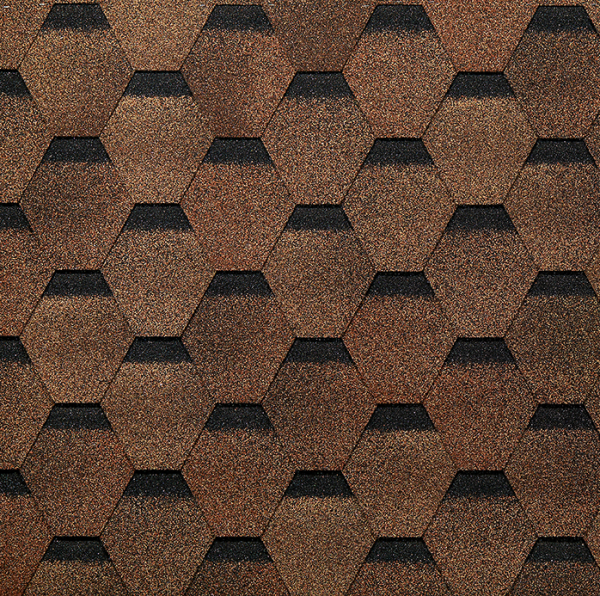 Гибкая черепица EURASIA Docke, Коллекция ШЕСТИГРАННИК Светло-коричневый купить в Костроме