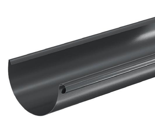Водосток Aquasistem, система 150/100 - Водосточный желоб 3.00м RAL 7024 Тёмно-серый купить в Костроме