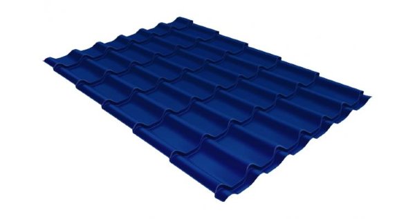 Металлочерепица классик 0,5 Satin RAL 5005 сигнальный синий купить в Костроме
