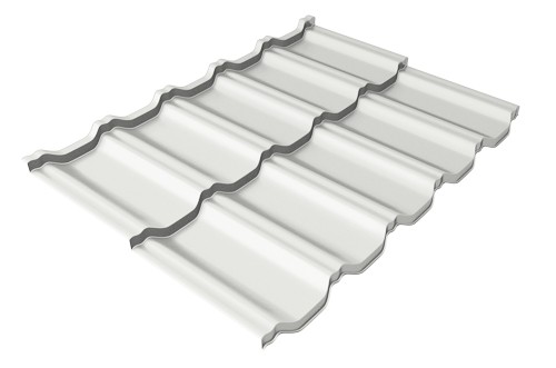Металлочерепица модульная Квинта Uno Grand Line c 3D резом 0,5 Satin RAL 9003 сигнальный белый купить в Костроме