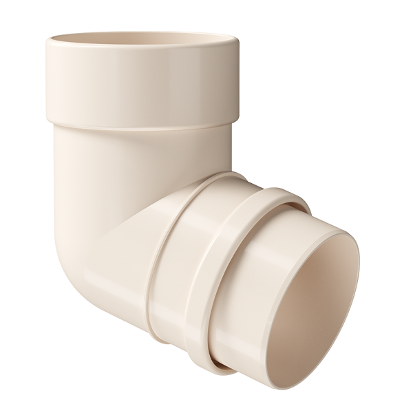 Колено 72˚ Docke Lux ПВХ Латте купить в Костроме