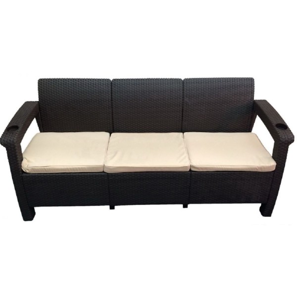 Трёхместный диван  Yalta Sofa 3 Seat венге купить в Костроме