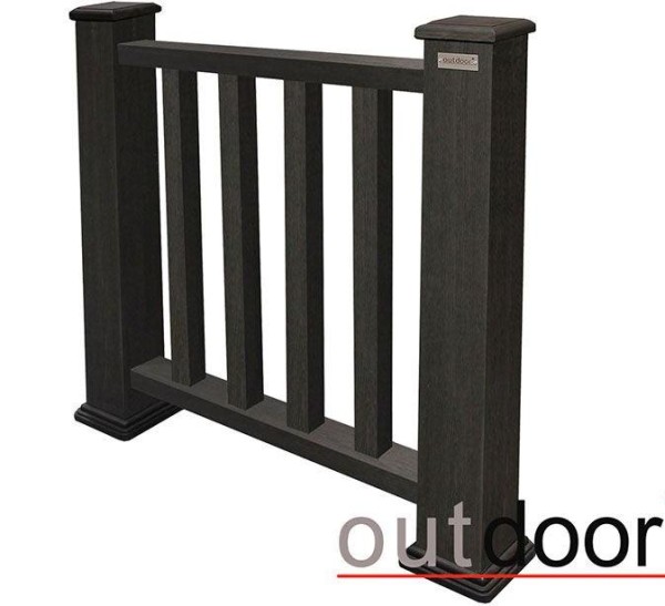 Ограждение из ДПК Outdoor Классик 3D STORM чёрный купить в Костроме