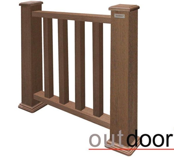 Ограждение из ДПК Outdoor Классик 3D STORM коричневый микс купить в Костроме