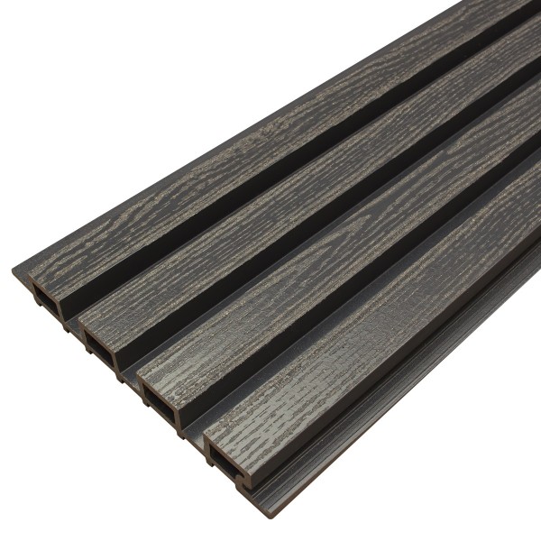 Фасадная доска из ДПК Faynag Wood Рейка Мокрый Асфальт купить в Костроме