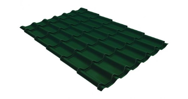 Металлочерепица классик GL 0,5 Velur20 RAL 6005 зеленый мох купить в Костроме