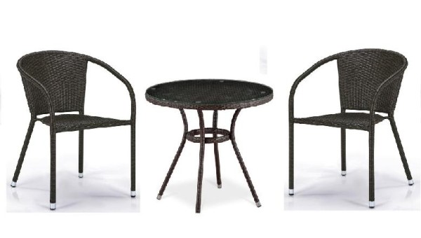 Комплект плетеной мебели AFINA из иск. ротанга Асоль-7 T282ANT/Y137C-W53 Brown 2Pcs купить в Костроме