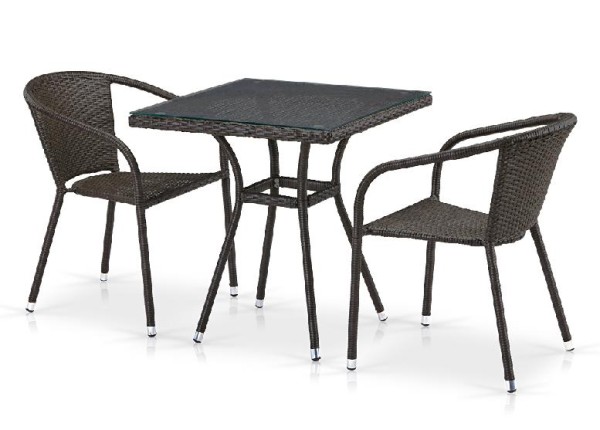 Комплект плетеной мебели AFINA из иск. ротанга T282BNT/Y137C-W53 Brown 2Pcs купить в Костроме
