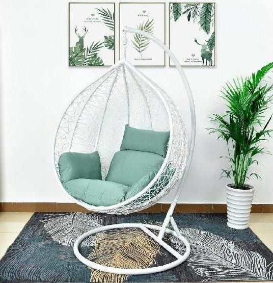 Кресло Подвесное из искусственного ротанга AFM-168A-XL White/Green купить в Костроме