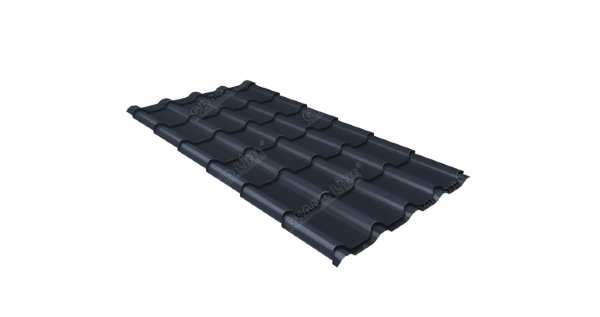 Металлочерепица камея 0,5 Satin RAL 7024 мокрый асфальт купить в Костроме