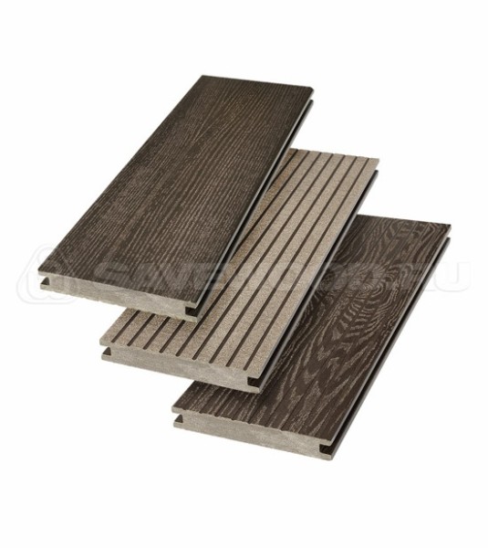 Террасная доска SW Fraxinus (R) полнотелая «SaveWood» Темно-коричневый купить в Костроме