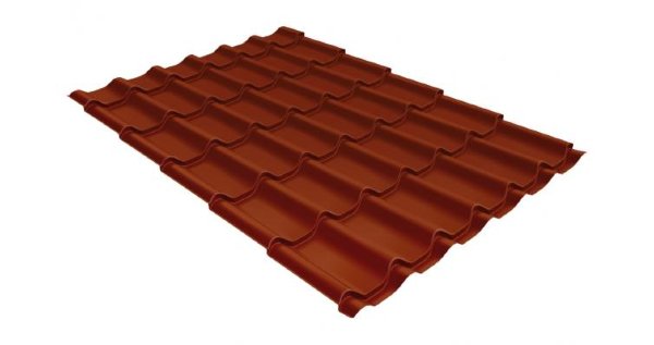 Металлочерепица классик 0,5 Satin RAL 8004 терракота купить в Костроме