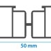 Лага алюминиевая KRONEX 50x25x3000 мм несущая купить в Костроме