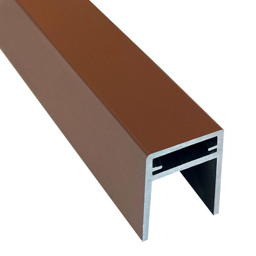 П-профиль Алюминиевый EasyDecking 35x25 Коричневый купить в Костроме