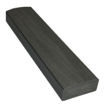Лавочный брус Ecodecking Некст полнотелый брашированный 70х35 графит купить в Костроме