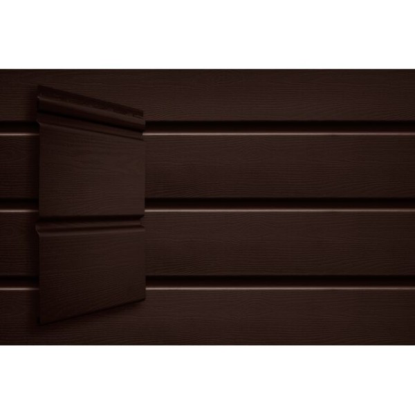 Виниловый сайдинг Grand Line Double-Брус Тёмный Дуб купить в Костроме