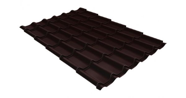 Металлочерепица классик 0,5 Satin RAL 8017 шоколад купить в Костроме