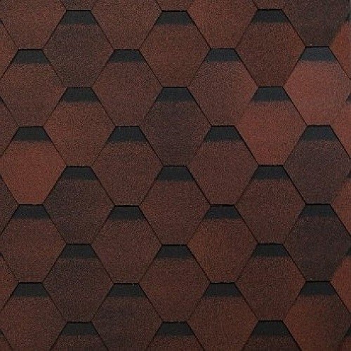 Гибкая черепица Shinglas, коллекция Оптима – Красный купить в Костроме