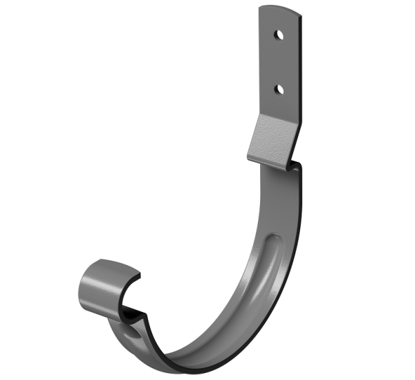 Карнизный крюк короткий (гнутый) D125 Döcke STAL PREMIUM Графит, (RAL 7024) купить в Костроме