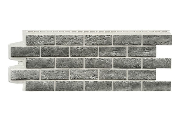 Фасадная панель Grand Line Состаренный кирпич Элит гранит, ШОВ белый купить в Костроме