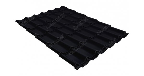 Металлочерепица классик 0,45 Drap RAL 9005 черный купить в Костроме