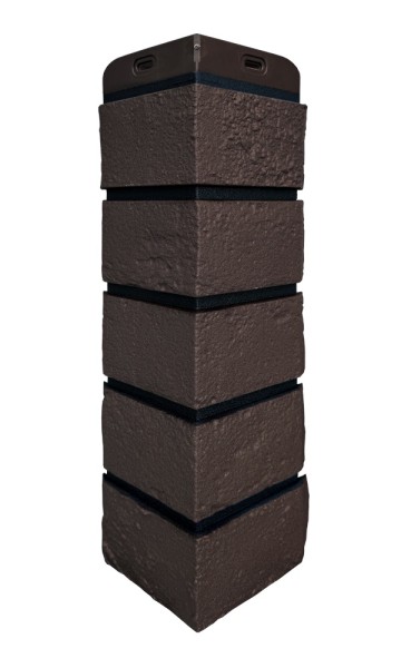 Угол Grand Line состаренный кирпич премиум Шоколадный (шов RAL 9005) купить в Костроме