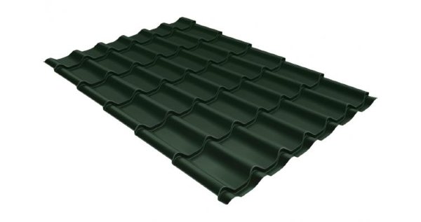 Металлочерепица классик 0,5 Satin RR 11 темно-зеленый купить в Костроме