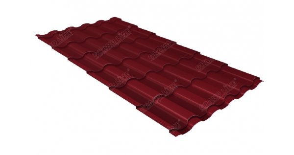 Металлочерепица кредо 0,45 Drap RAL 3005 красное вино купить в Костроме